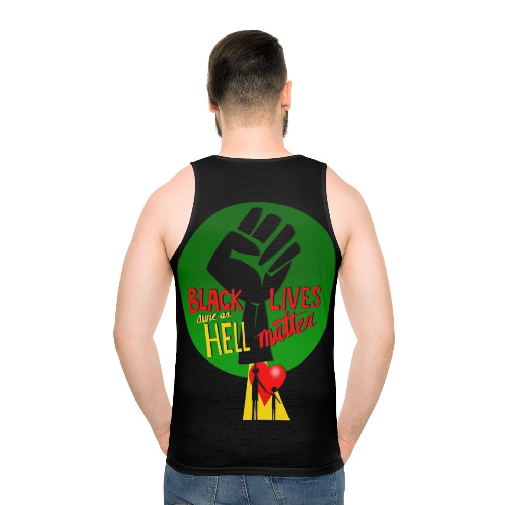 Black Lives Matter Equality Unisex Tank Top - men back