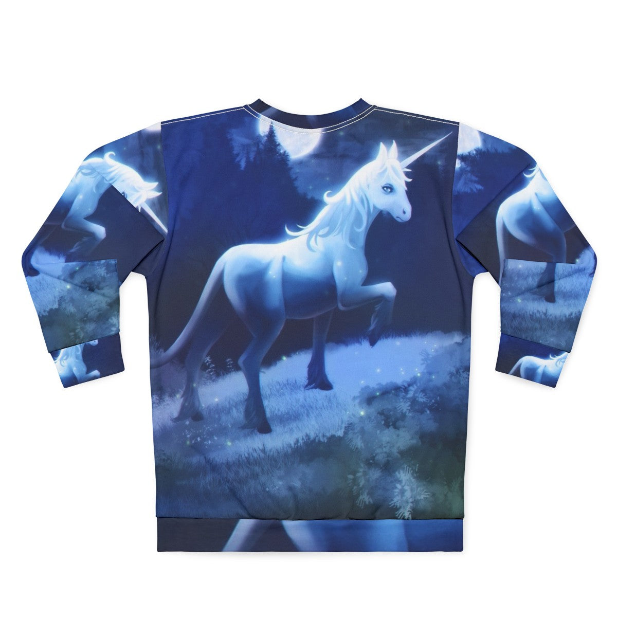 The Last Unicorn graphic sweatshirt featuring a mythical unicorn - Back