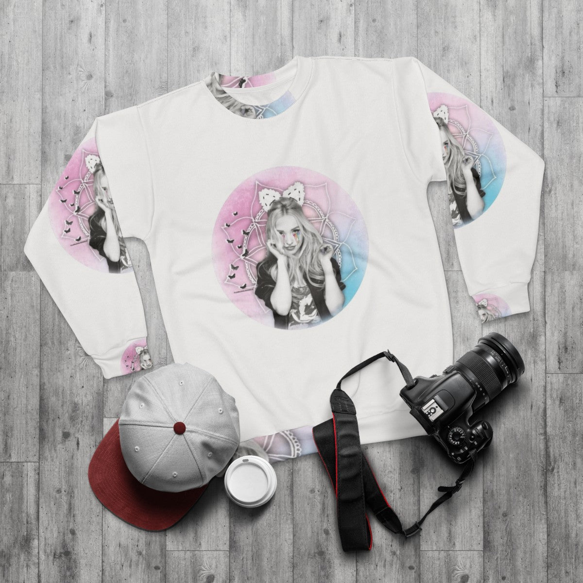 Pastel Dove Cameron Descendants Sweatshirt - flat lay