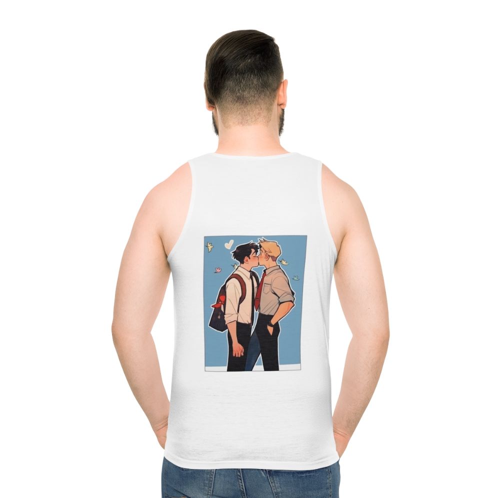 Heartstopper Netflix Nick and Charlie Fanart Unisex Tank Top - men back