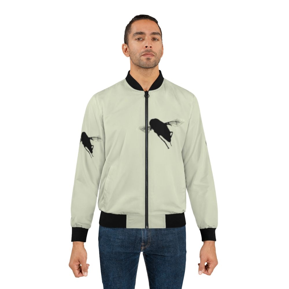 Minimalist bomber jacket with a hover fly silhouette design - Lifestyle