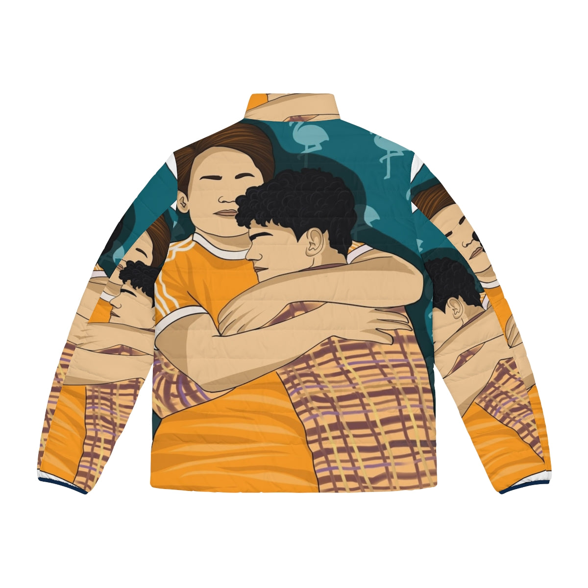 Heartstopper Nick and Charlie Puffer Jacket featuring the beloved characters from the Netflix series - Back