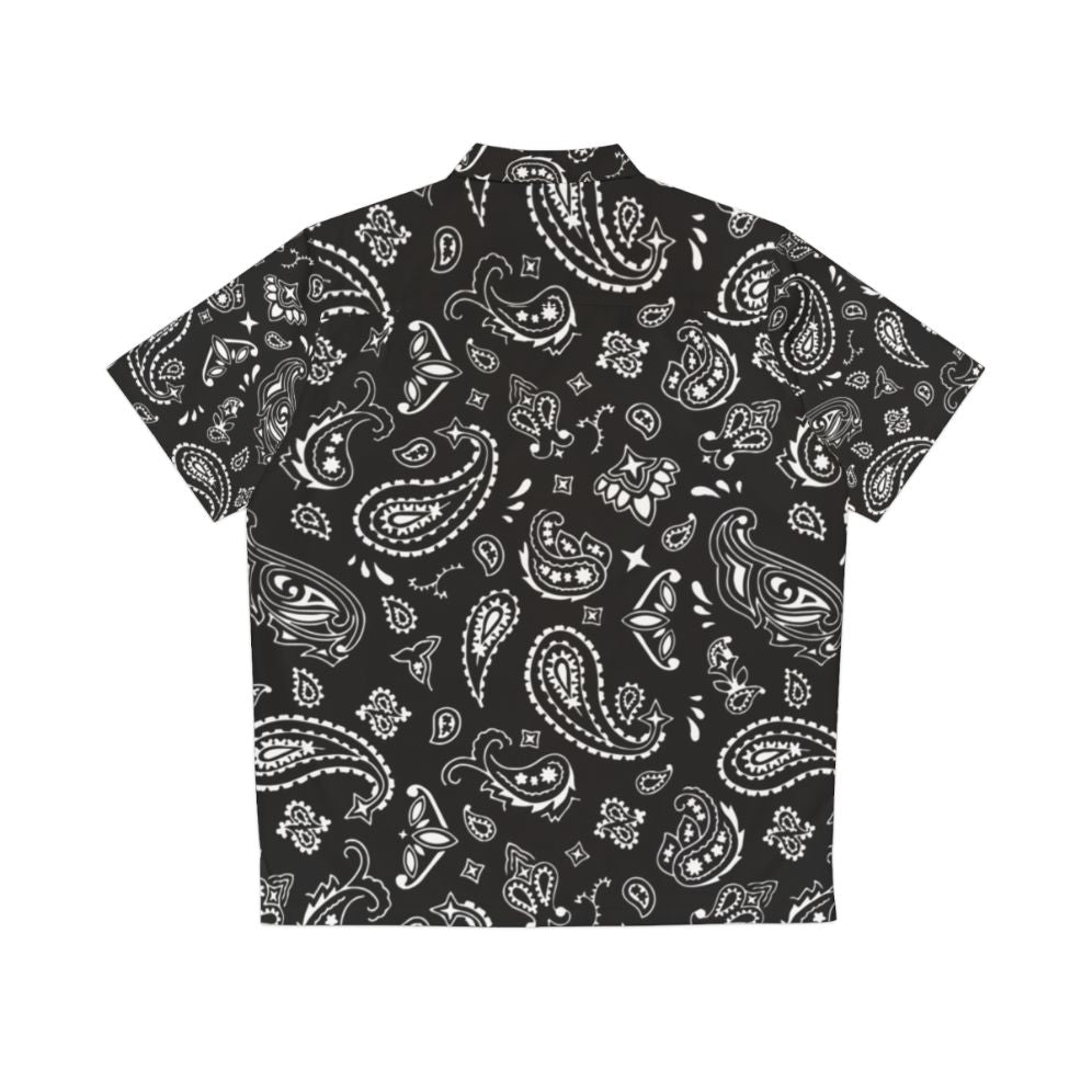 Bandana Hawaiian Shirt with Paisley Print Pattern - Back