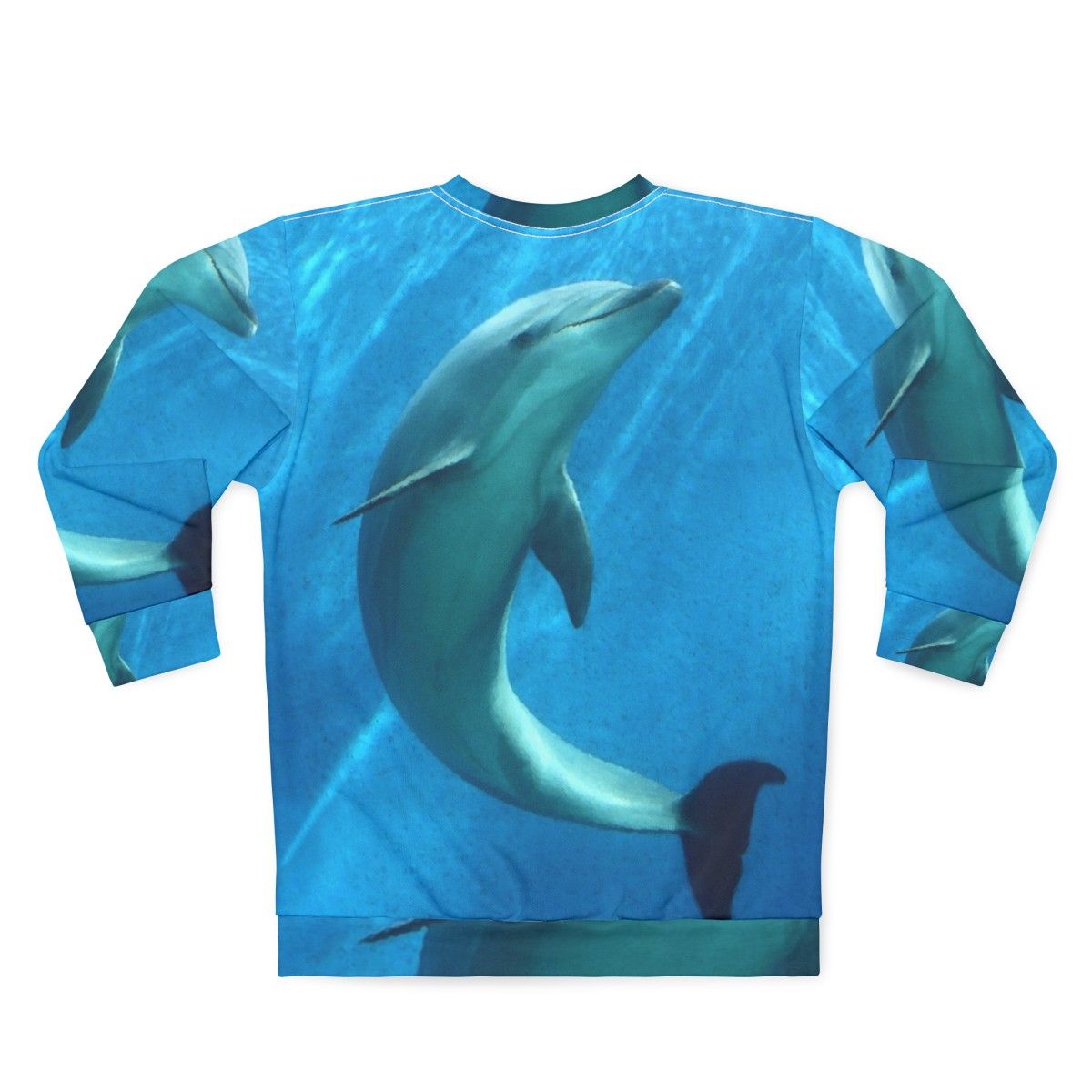 Colorful dolphin fantasy graphic on a modern sweatshirt - Back