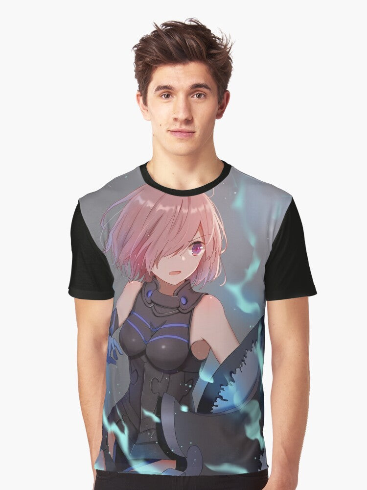 Fate anime manga graphic t-shirt featuring Mash Kyrielight character - Men