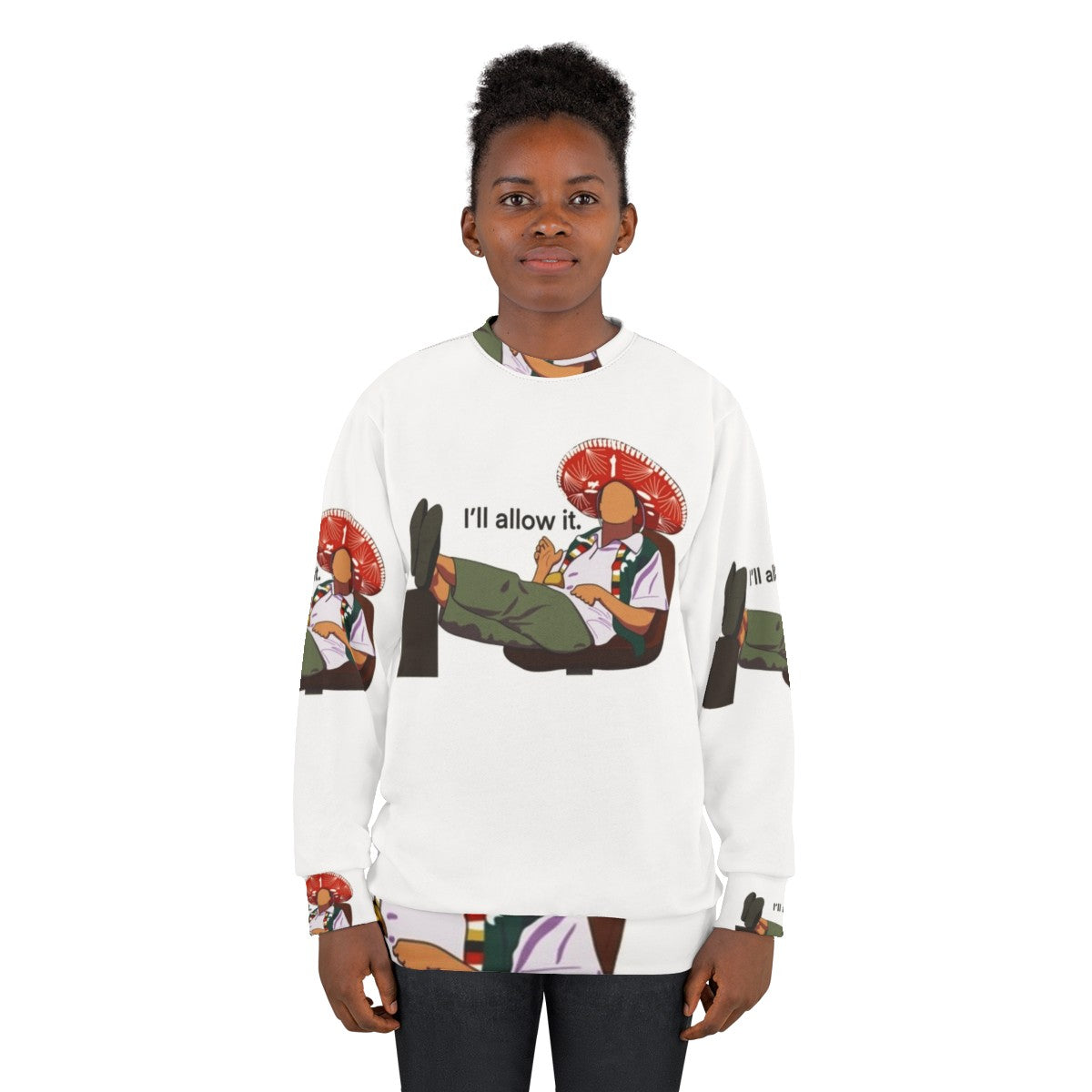 "Chang I'll Allow It" Community TV Show Sweatshirt featuring Donald Glover, Troy and Abed, and pop culture references - women