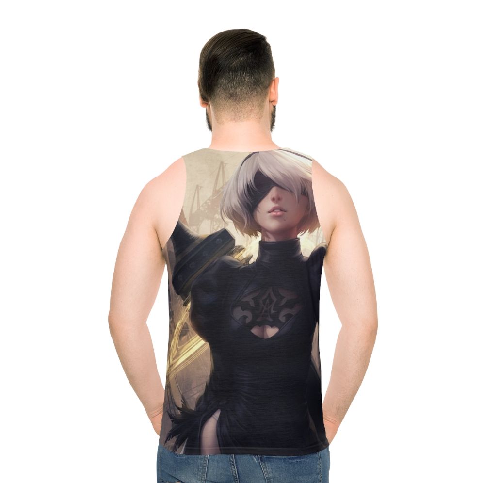 Nier Automata 2B Unisex Tank Top - men back