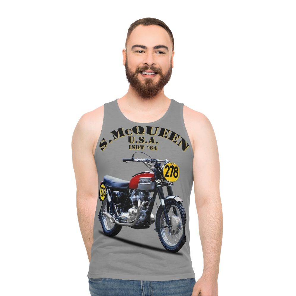 Classic Motorcycle ISDT 1964 Unisex Tank Top - men