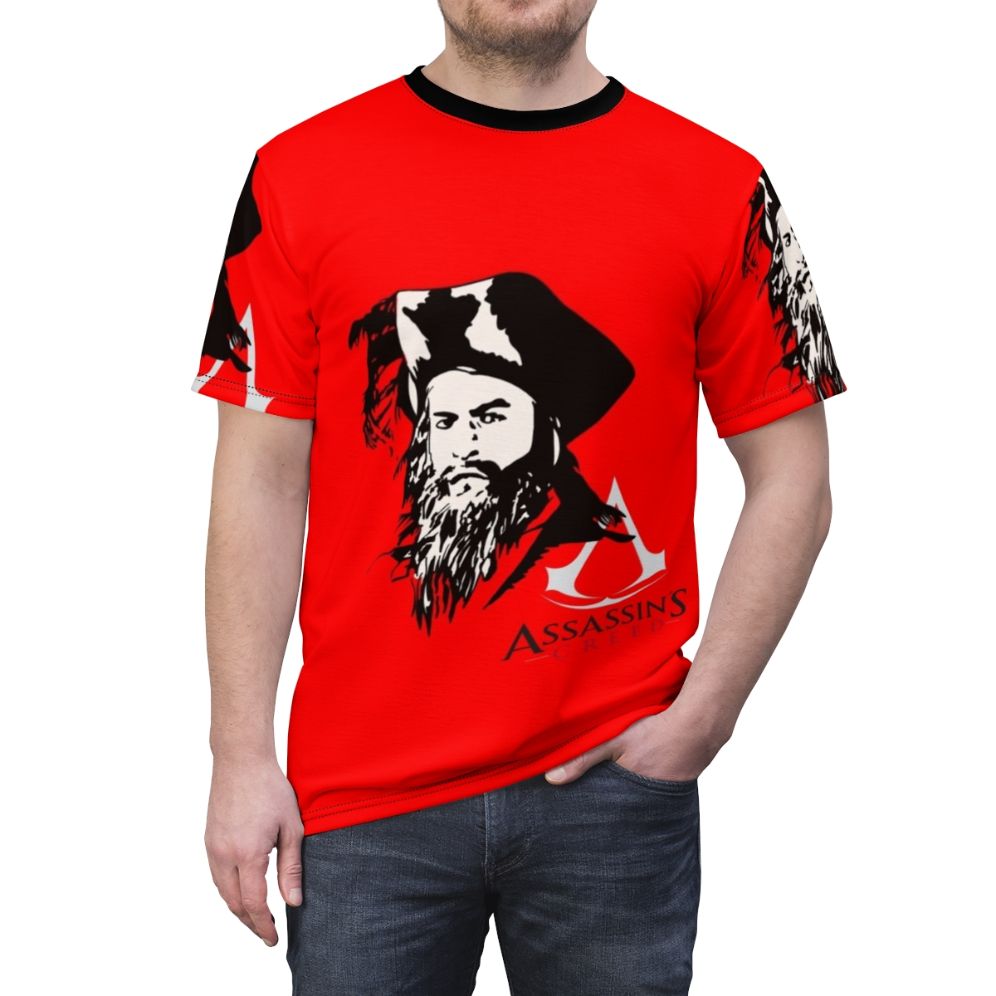 Blackbeard-Inspired Assassins Creed Fan T-Shirt - men front