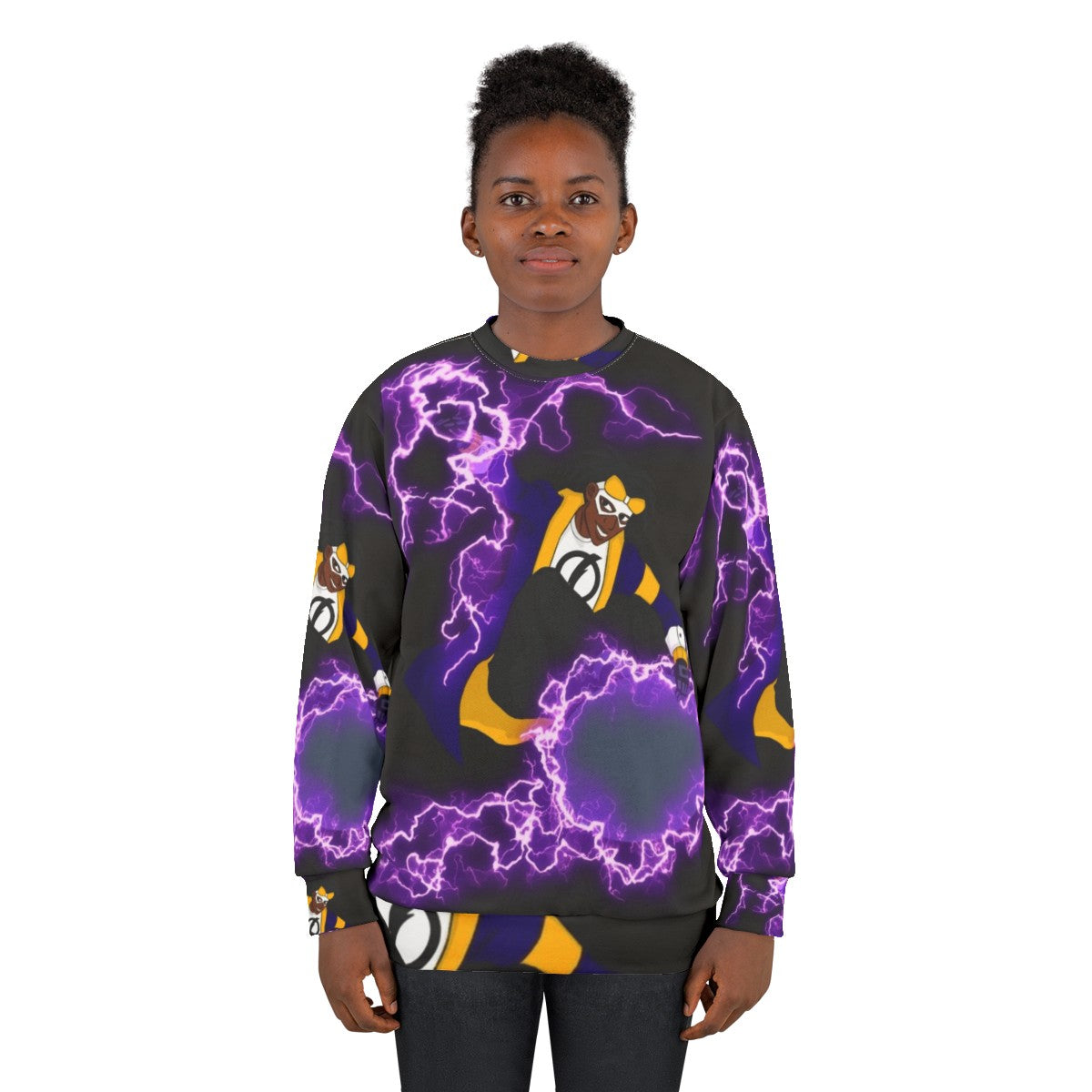 Static Shock superhero graphic sweatshirt - women