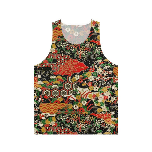 Traditional Japanese pattern unisex tank top