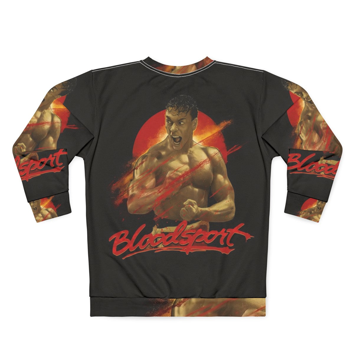 Jean Claude Van Damme Bloodsport Martial Arts Sweatshirt - Back