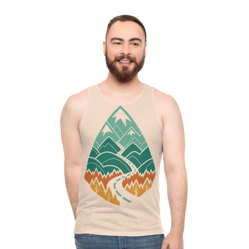 Unisex summer tank top with nature-inspired design - men