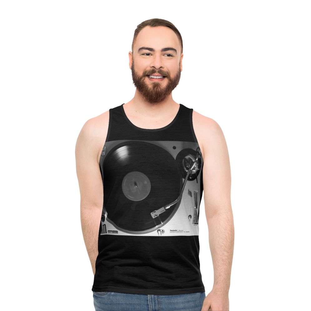 Vintage Turntable Unisex Tank Top - men