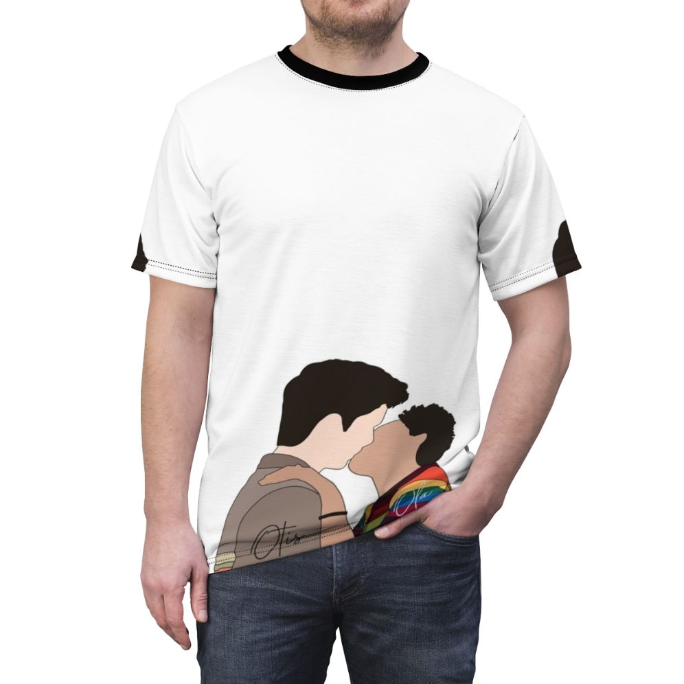 Unofficial Sex Education t-shirt featuring Otis and Maeve from the Netflix series - men front