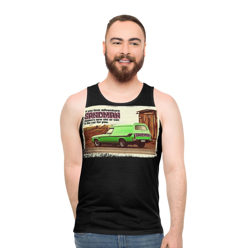 Unisex tank top with Holden Sandman panel van vintage design - men