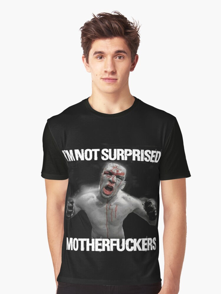 Nate Diaz "Surprise Surprise" graphic t-shirt featuring the popular UFC fighter - Men