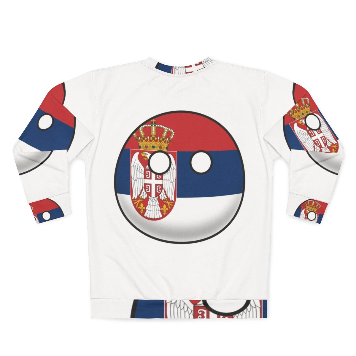 Serbian Countryball Patriotic Sweatshirt - Back