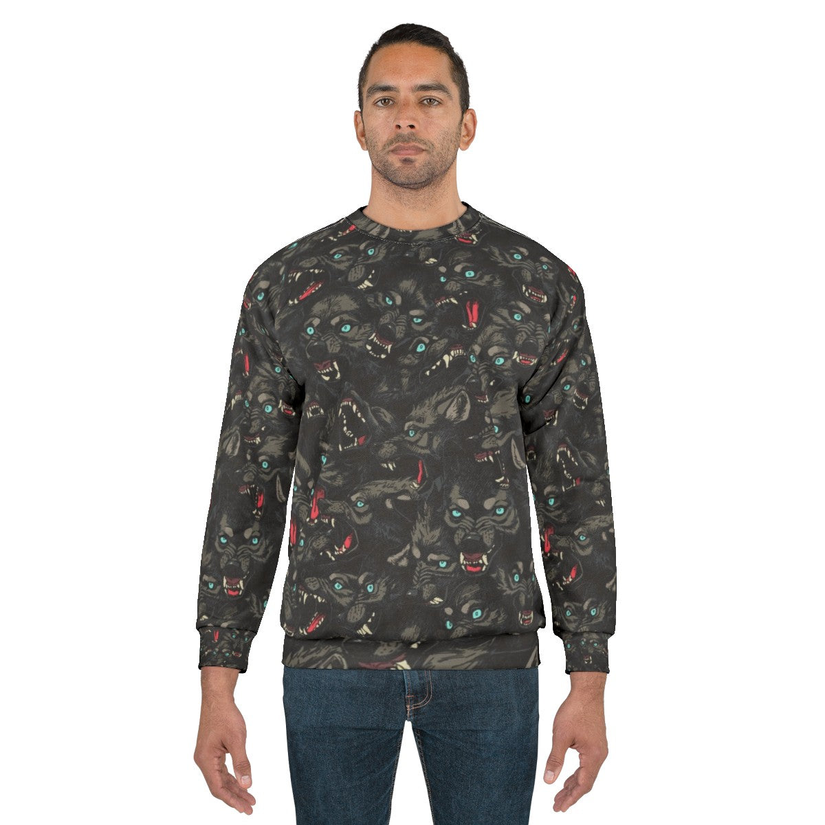 Dark Wolf Pack Pattern Sweatshirt - men