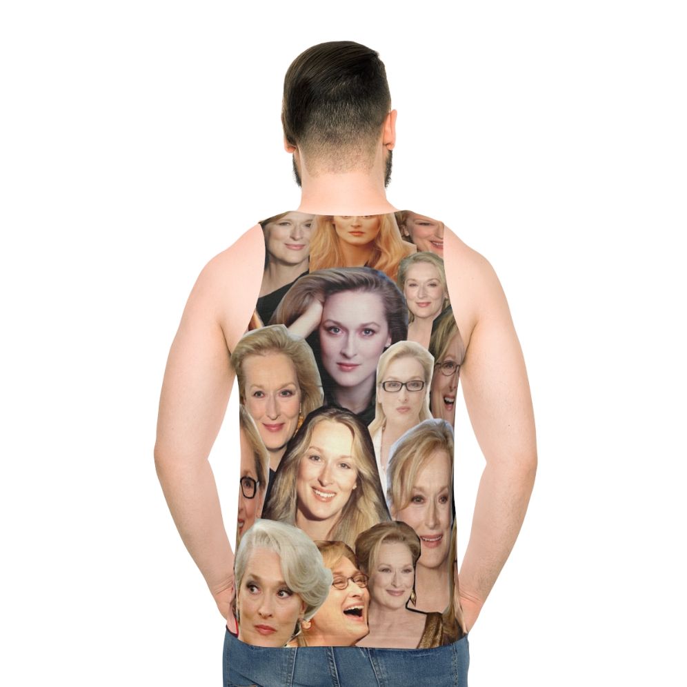 Unisex Meryl Streep "Streep Tease" Tank Top - men back