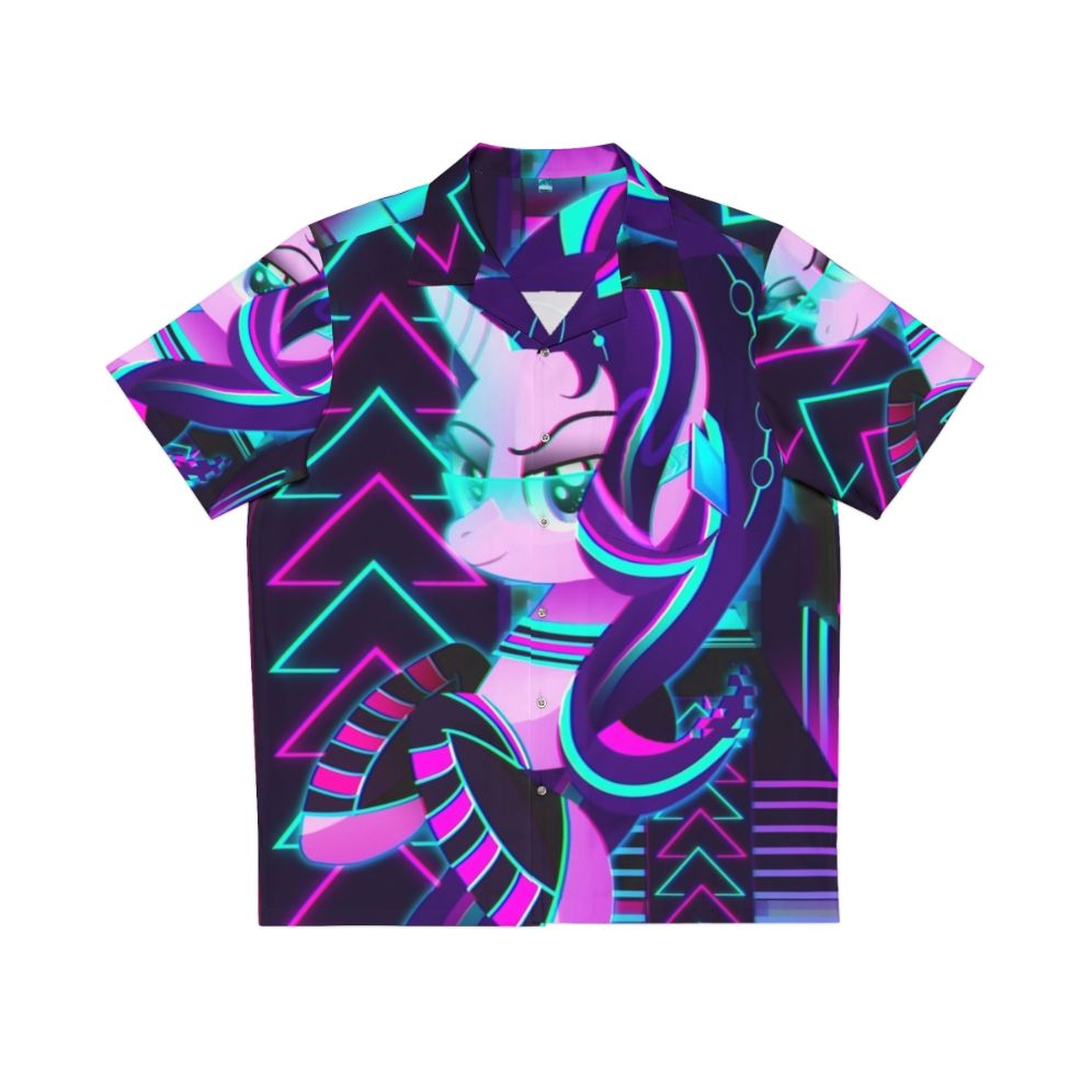 Retro 80s synthwave starlight glimmer Hawaiian shirt