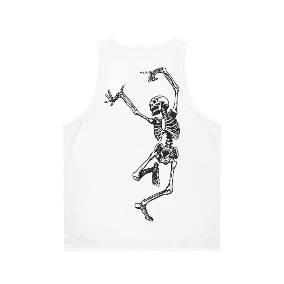 Unisex tank top featuring a skull design with mystic and occult elements - Back