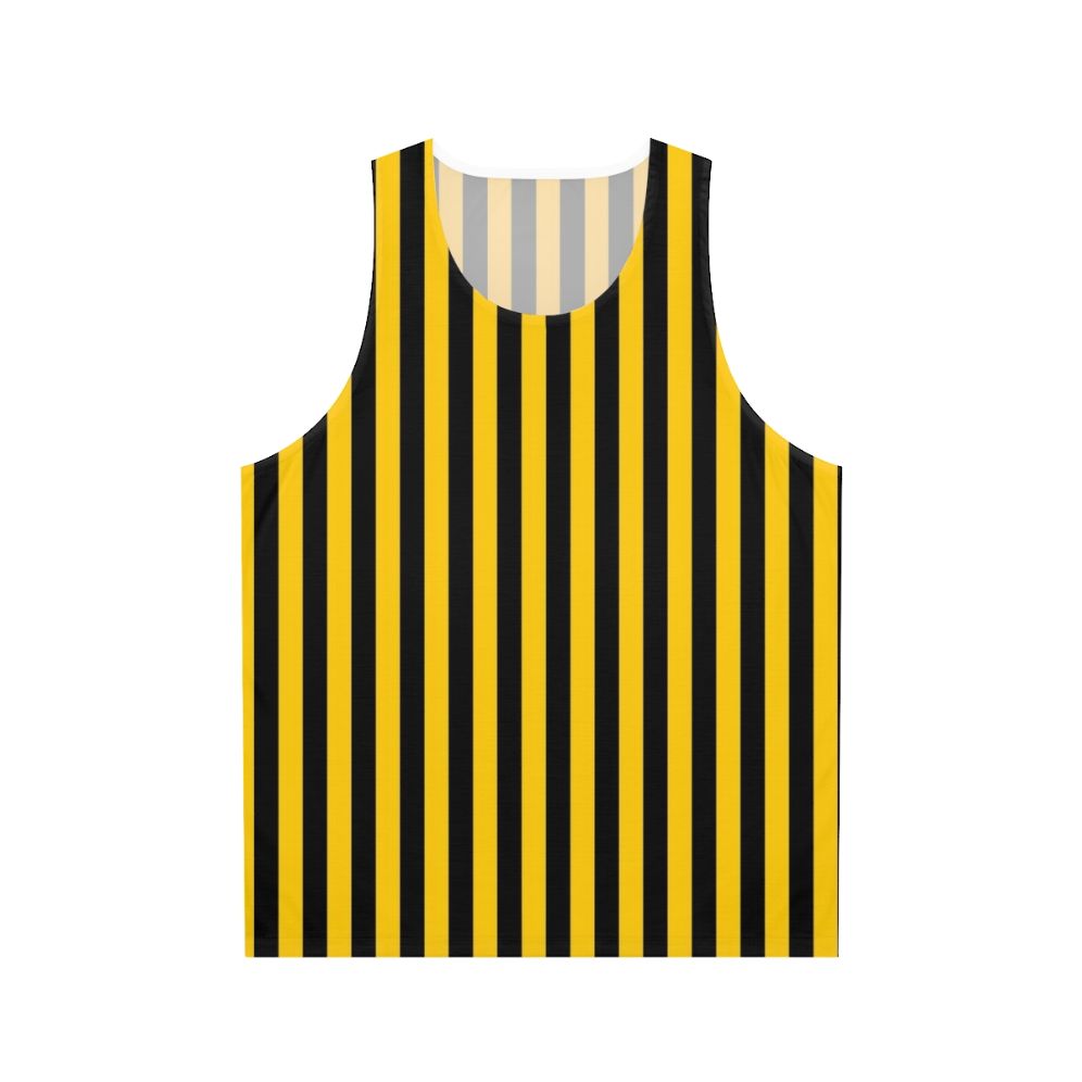 Yellow and Black Striped Pattern Unisex Tank Top