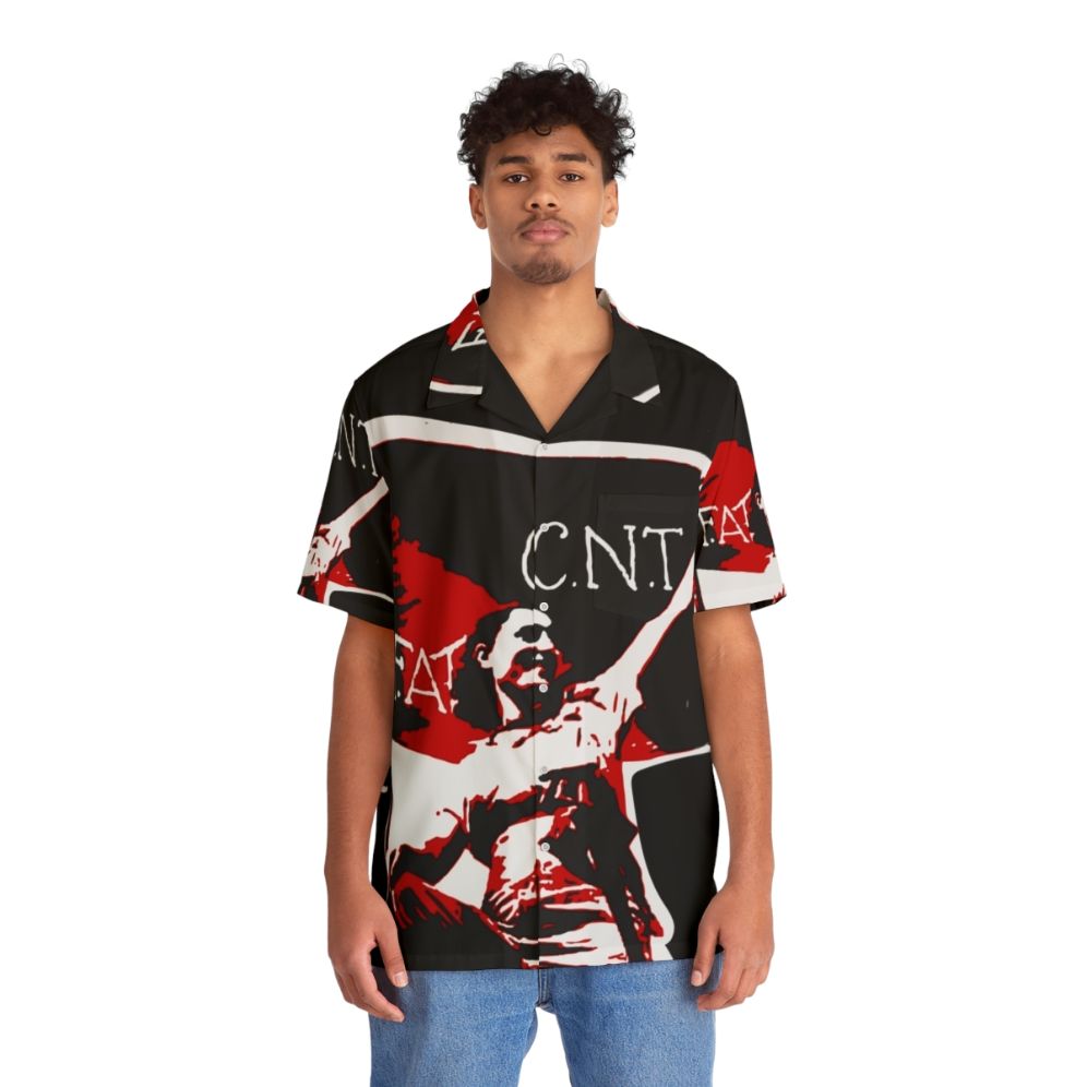 Anarchist CNT Anti-Fascist Hawaiian Shirt - Lifestyle