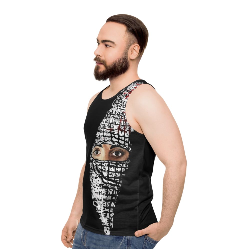 Unisex Palestine Resistance Tank Top - men side