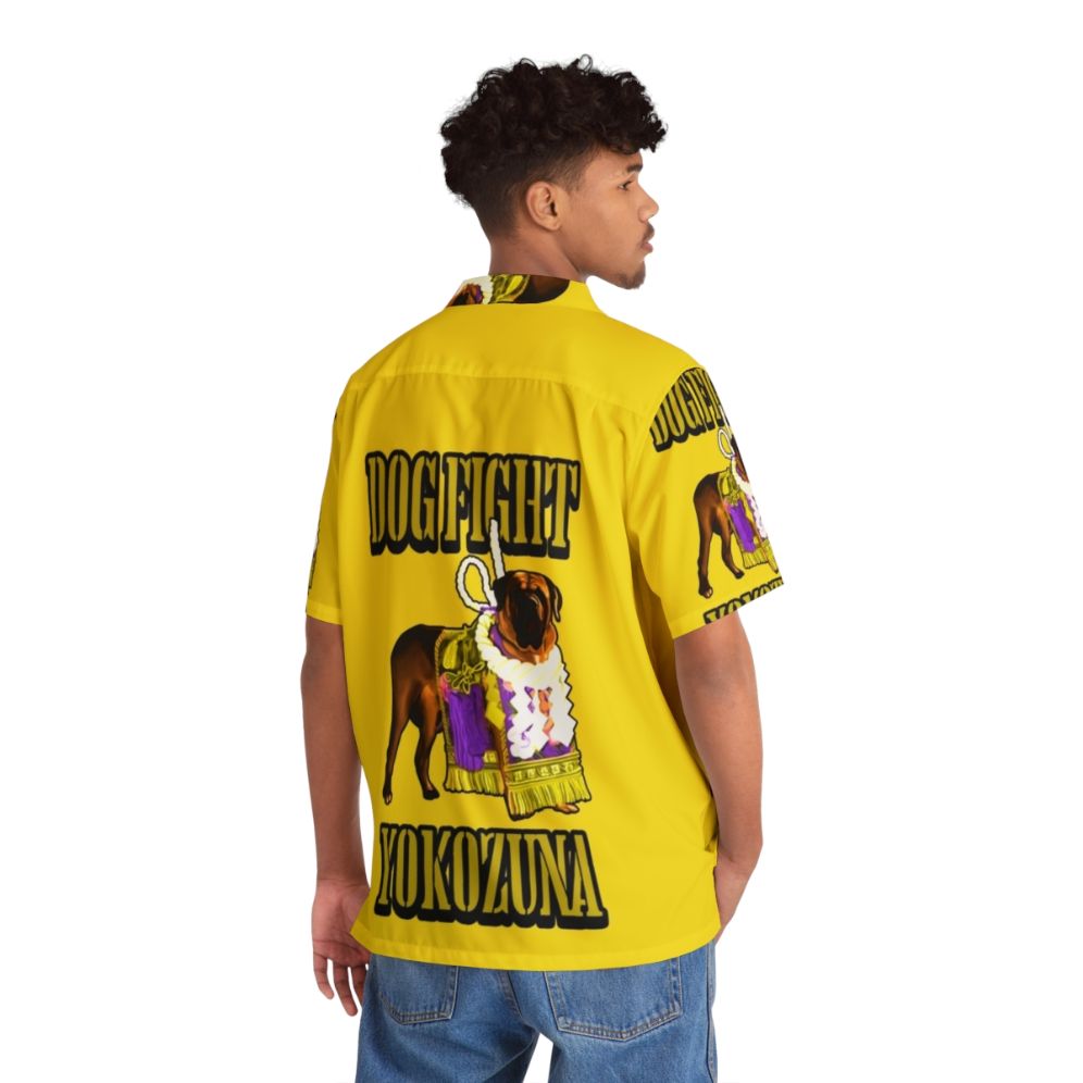 Yokozuna Dogfight Hawaiian Shirt with Retro Gaming Inspired Design - People Back