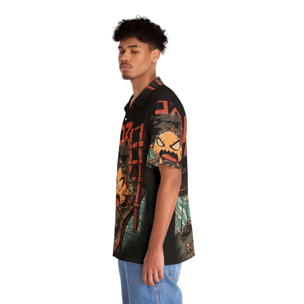 Black Takaiju Hawaiian Shirt - People Left