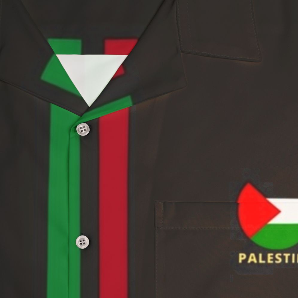 free palestine football hawaiian shirt with palestine map - Detail