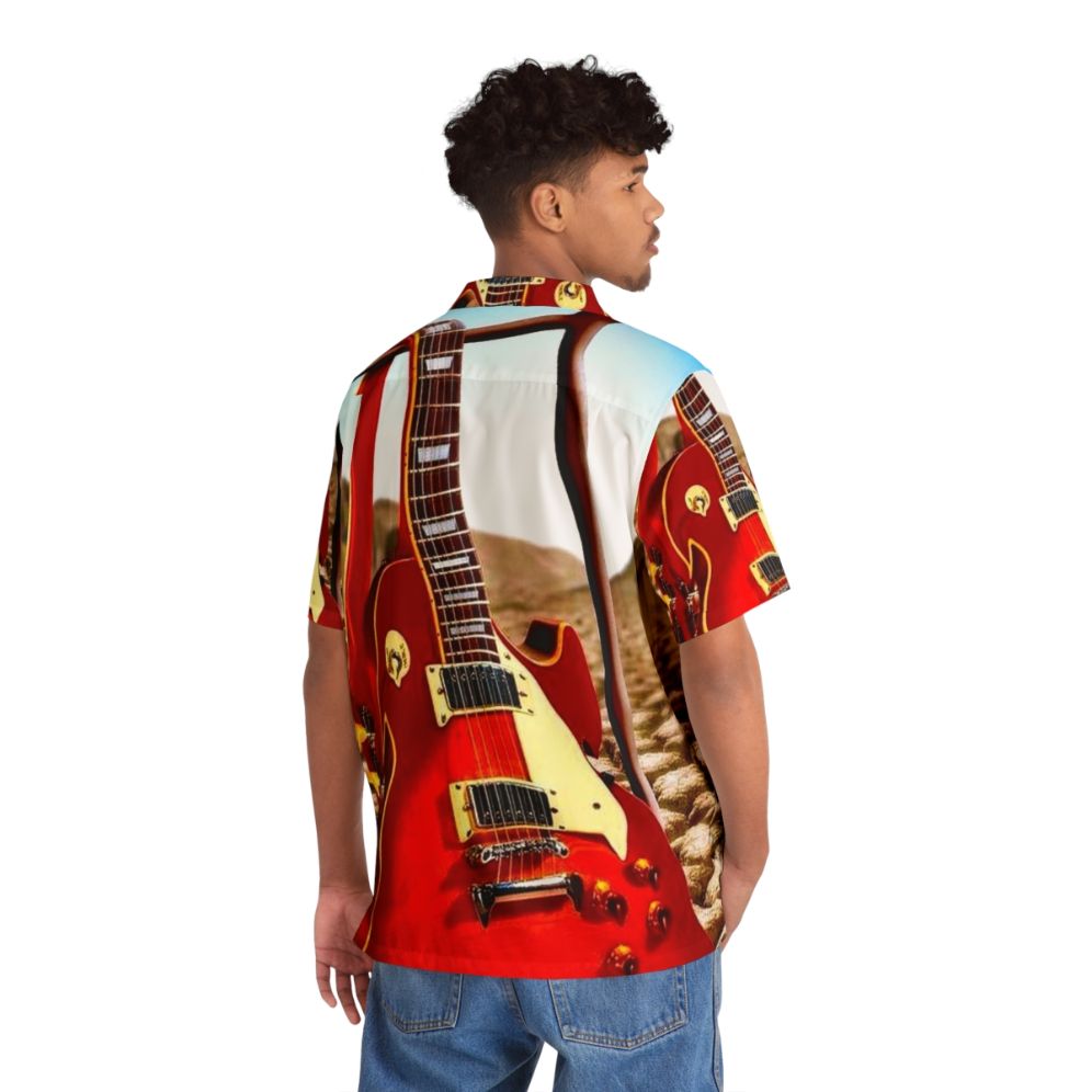 Vintage abstract melted guitar Hawaiian shirt - People Back