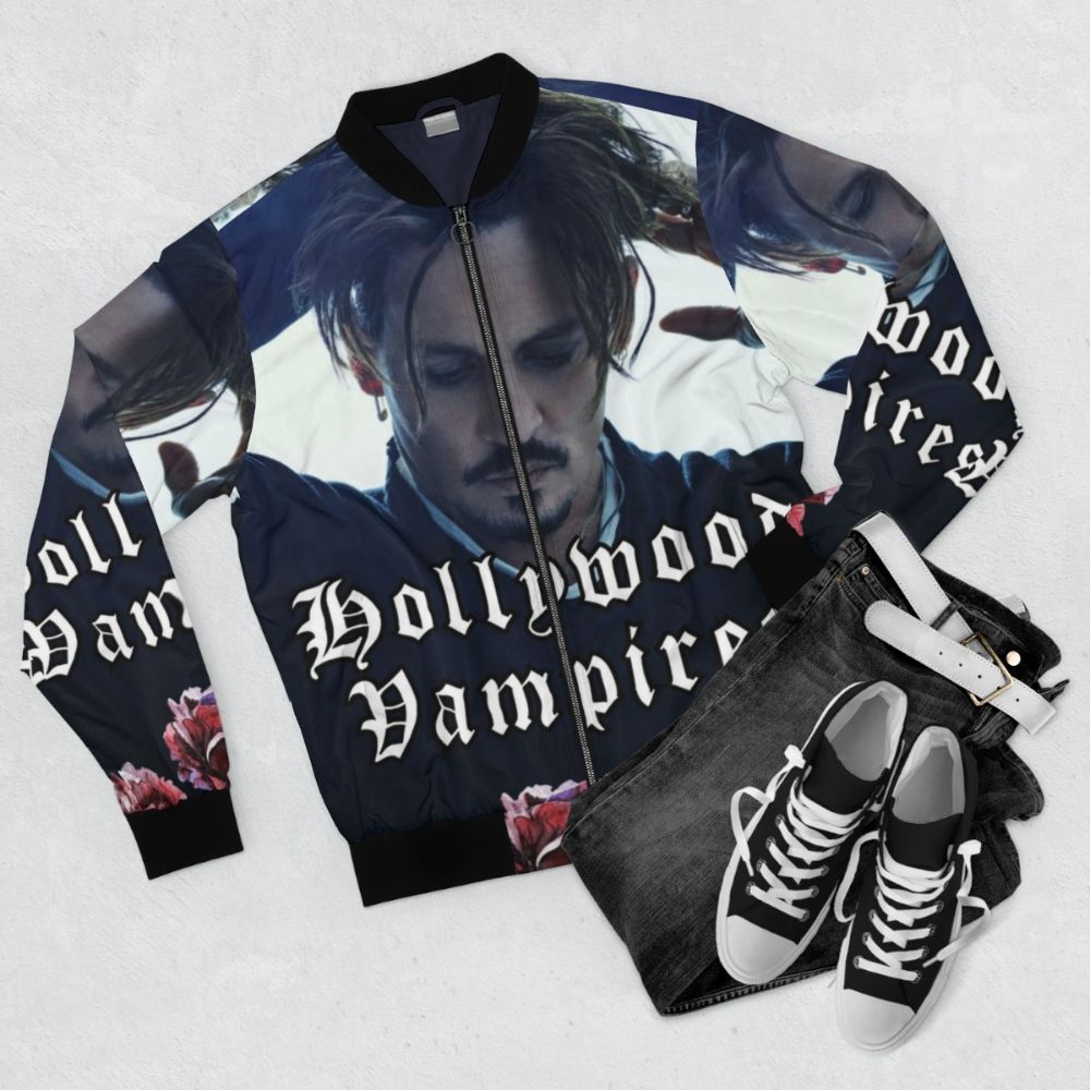 Hollywood Deep Vampires 2021 Tour Cahpeko Bomber Jacket - Flat lay