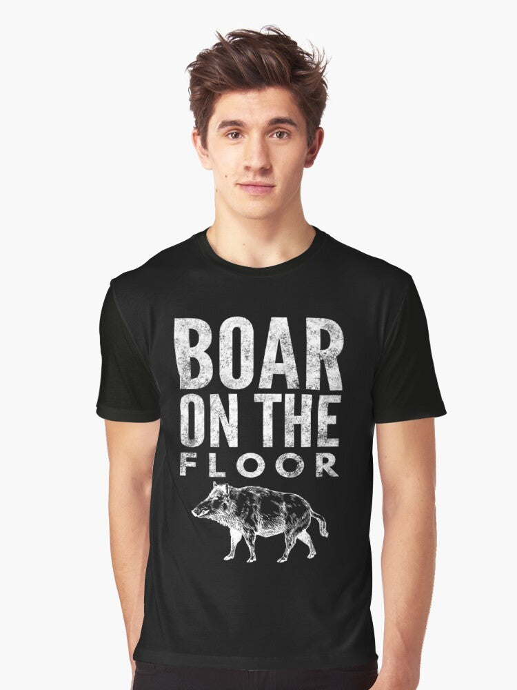 Graphic T-Shirt featuring a boar design, inspired by the popular TV show Succession - Men