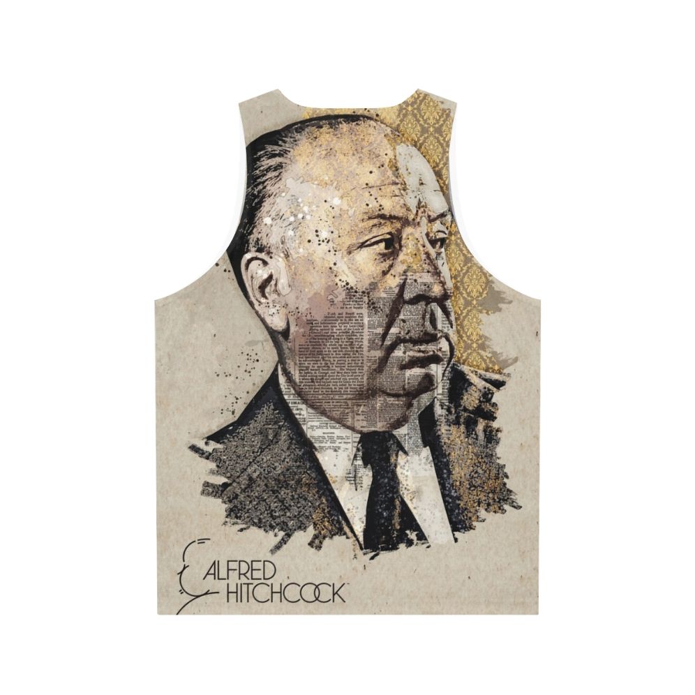 Alfred Hitchcock Movie Director Portrait Unisex Tank Top - Back