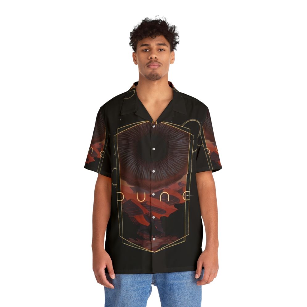 Dune 02 Hawaiian Shirt featuring Dune movie-inspired design - People Front