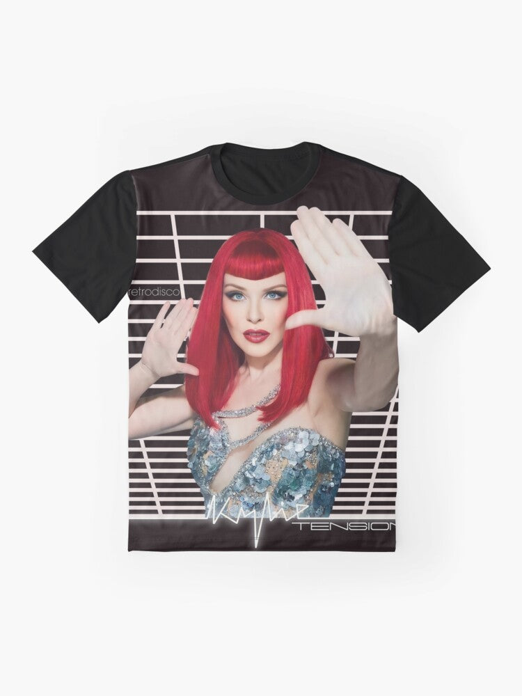 Kylie Tension Pop Retro Disco Graphic T-Shirt - Flat lay