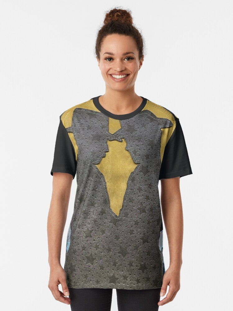 Graphic t-shirt featuring desert, ocean, and stars design for cowboys and queer lovers - Women