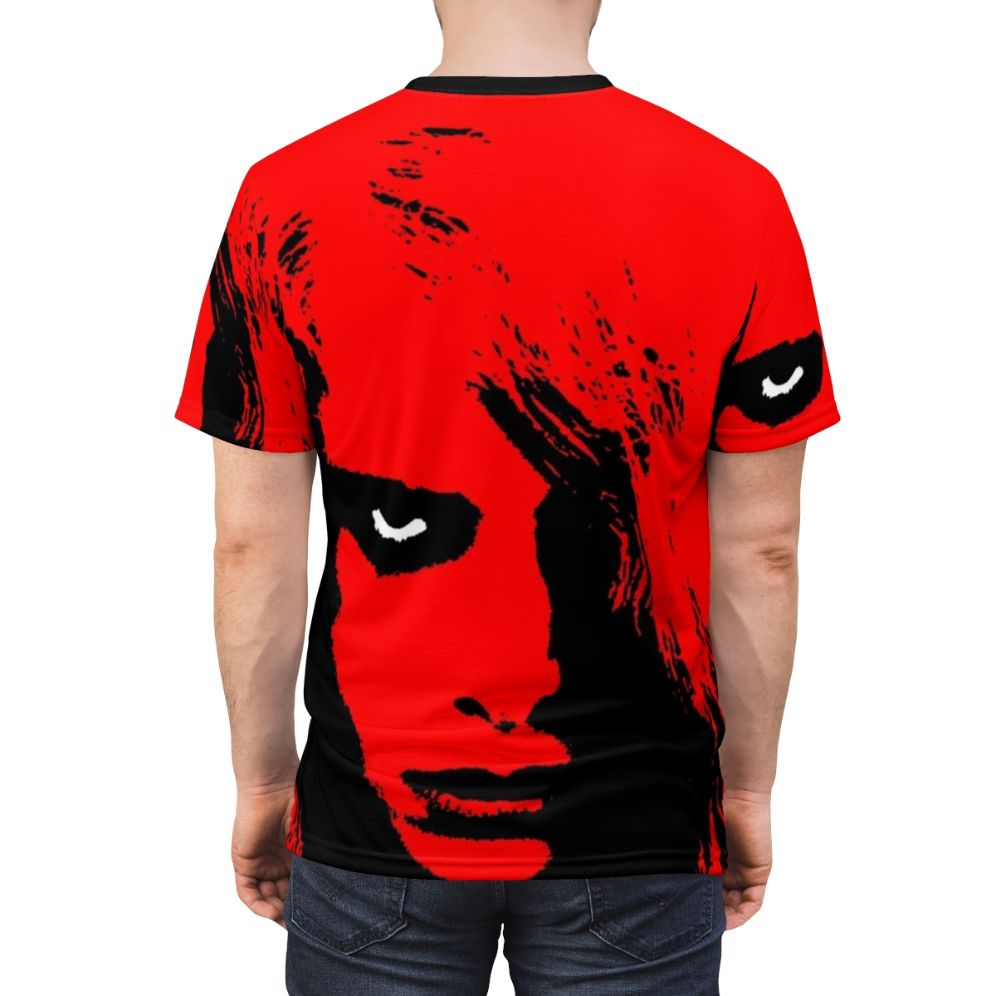 Retro-style graphic t-shirt featuring a Night of the Living Dead inspired zombie design - men back