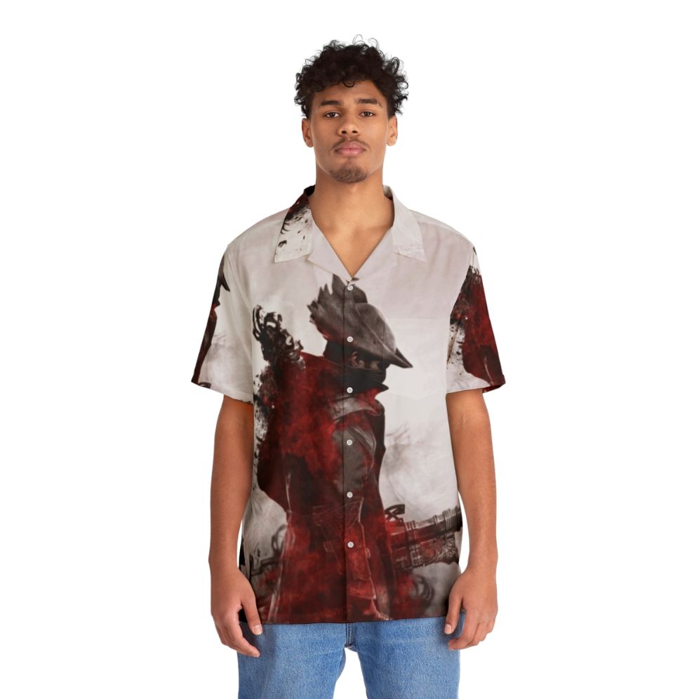 Bloodborne Vector Hawaiian Shirt - People Front