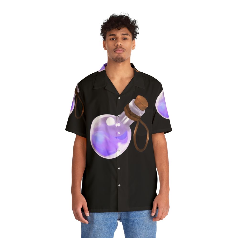 Fantasy potion Hawaiian shirt with blue and red potions - People Front