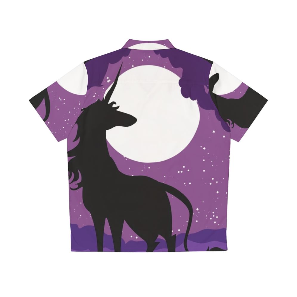 Unicorn moon in the woods Hawaiian shirt - Back