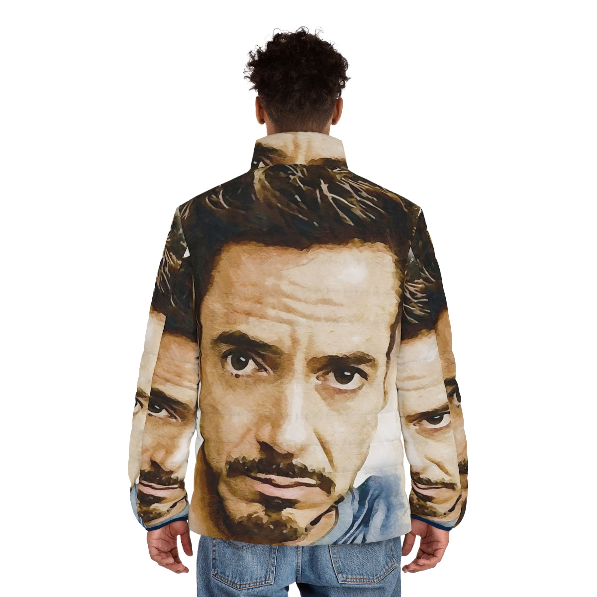 Robert Downey Jr. Inspired Puffer Jacket, perfect for movie fans - men back