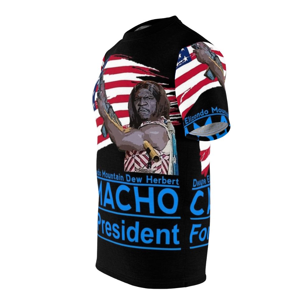 Camacho-Inspired Custom T-Shirt featuring a fictional presidential candidate - men left