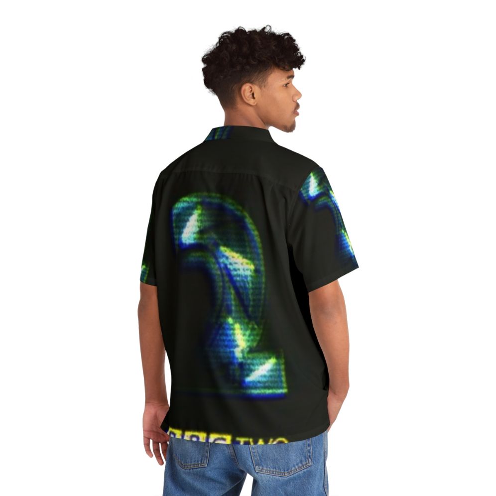 Bbc 2 neon hawaiian shirt with retro 90s aesthetic and logo graphic - People Back