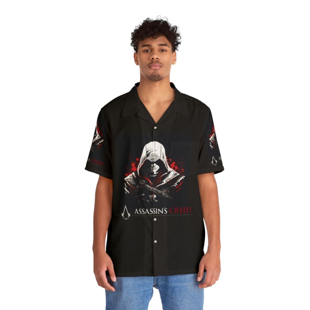 Assassins Creed Medieval Warrior Hawaiian Shirt Fan Art - Lifestyle