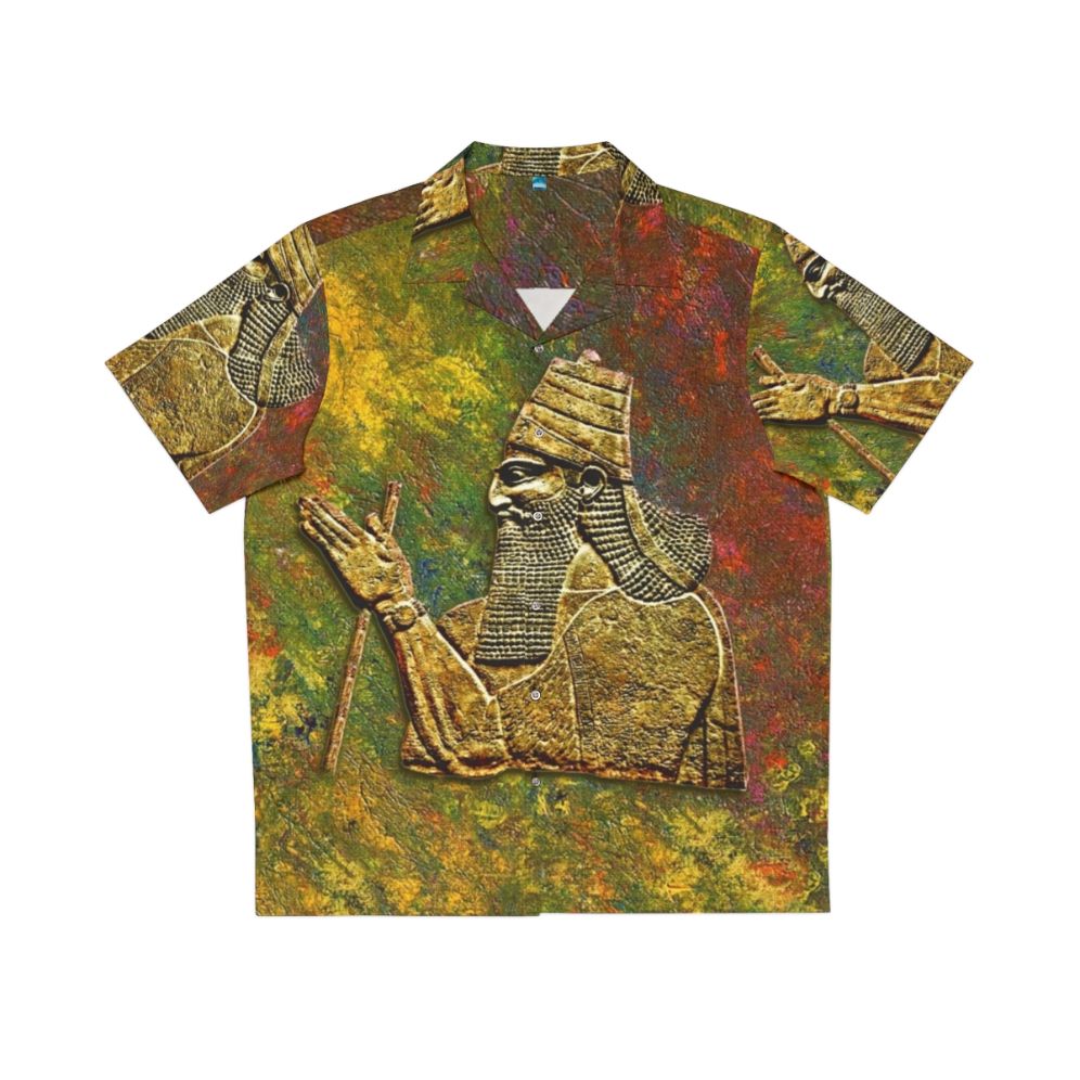 Assyrian King Hawaiian Shirt - Mesopotamian Inspired Cultural Apparel