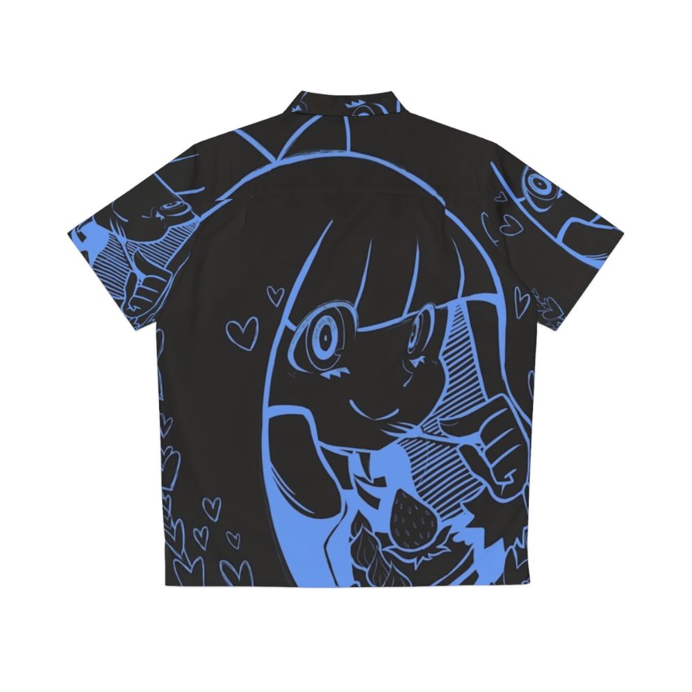 Blue Hearts Hawaiian Shirt - Anime Inspired Casual Wear - Back