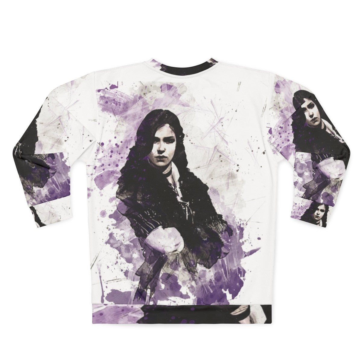 Yennefer of Vengerberg from The Witcher painting on a sweatshirt - Back